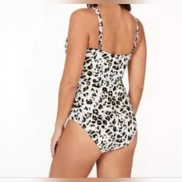 Niptuck Swim Wild At Heart Scoopback Design Tummy Control Leopard Swimsuit 8 - Picture 2 of 11